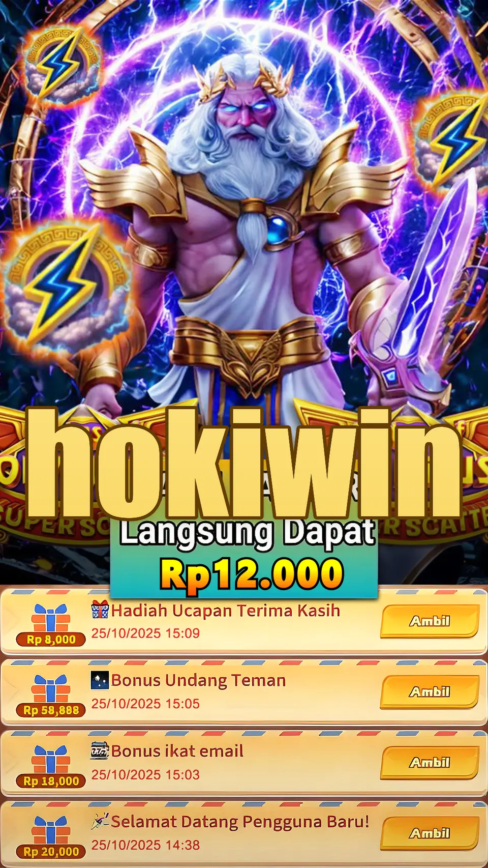 hokiwin Tangkapan Layar Resmi APK